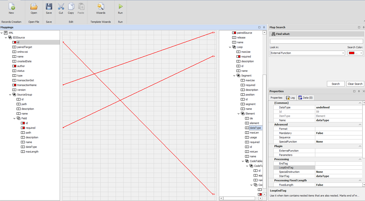 Old EDI tool, full layout